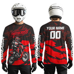 Red Custom Motocross Racing Jersey Dirt Bike Shirts Off road Shirt