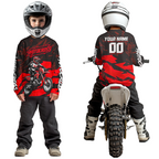 Red Custom Motocross Racing Jersey Dirt Bike Shirts Off road Shirt