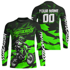 Green Custom Motocross Racing Jersey Dirt Bike Shirts Off road Shirt