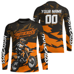 Orange Custom Motocross Racing Jersey Dirt Bike Shirts Off road Shirt