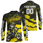 Yellow Custom Motocross Racing Jersey Dirt Bike Shirts Off road Shirt