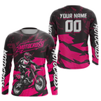 Pink Custom Motocross Racing Jersey Dirt Bike Shirts Off road Shirt