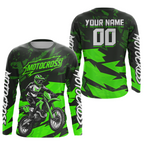 Green Custom Motocross Racing Jersey Dirt Bike Shirts Off road Shirt