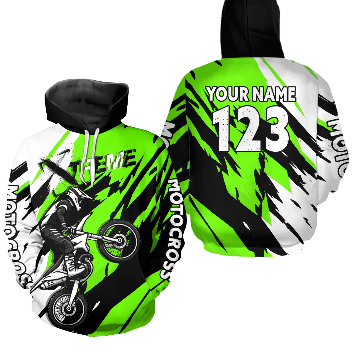 Custom Motocross Hoodie for Adult Dirt Bike Racing Hoodie Riding Shirt