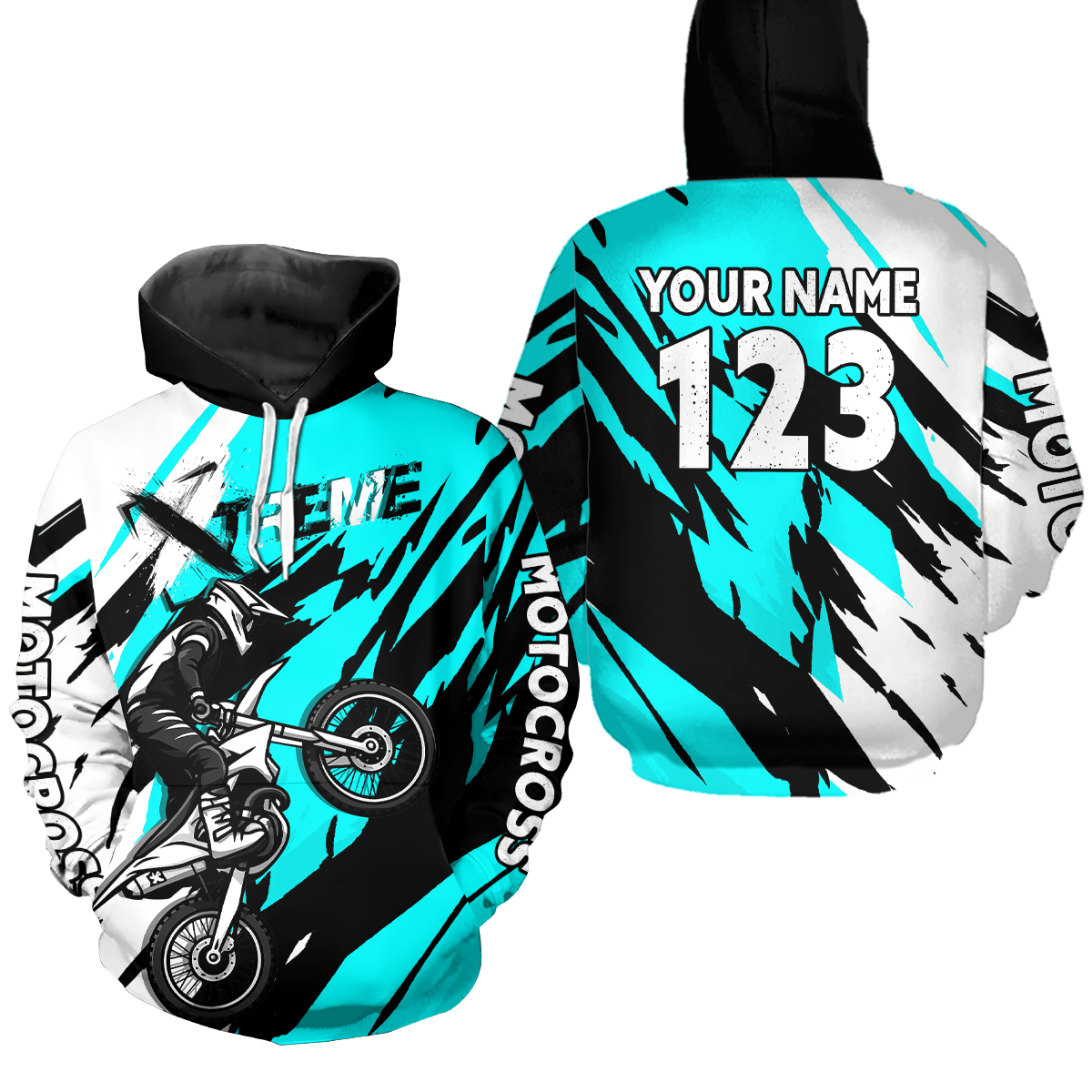 Custom Motocross Hoodie for Adult Dirt Bike Racing Hoodie Riding Shirt