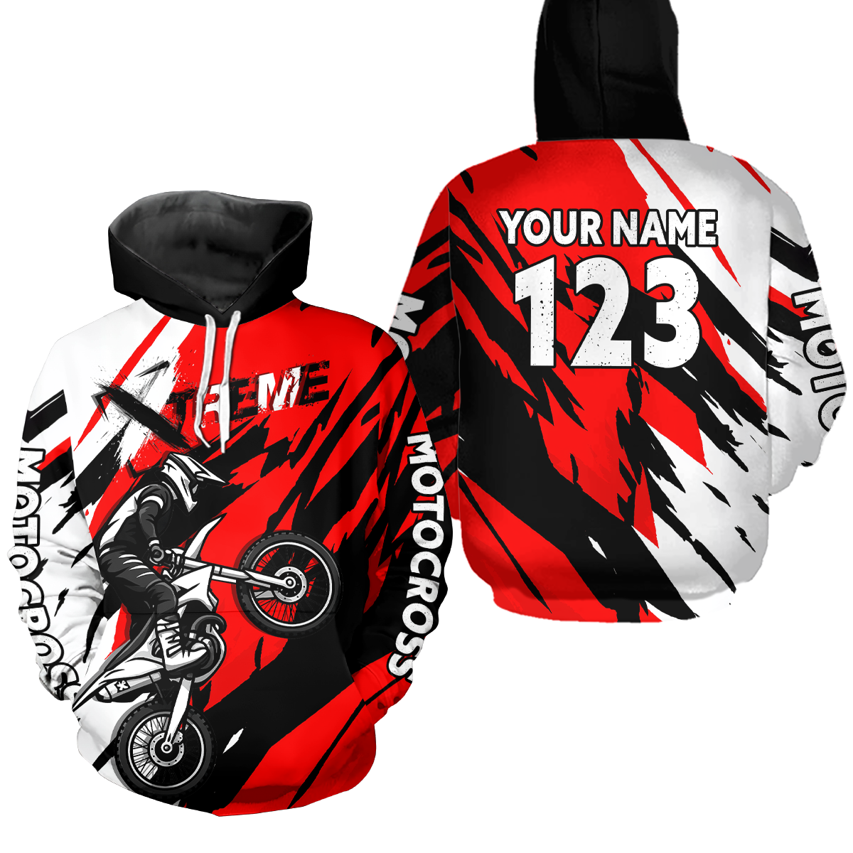 Custom Motocross Hoodie for Adult Dirt Bike Racing Hoodie Riding Shirt
