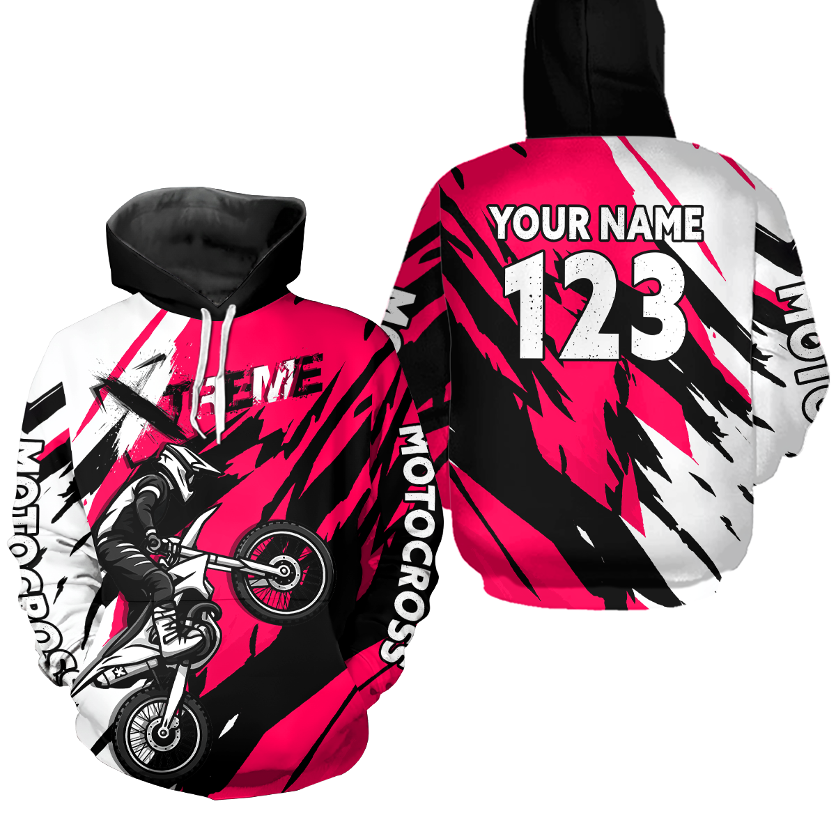 Custom Motocross Hoodie for Adult Dirt Bike Racing Hoodie Riding Shirt