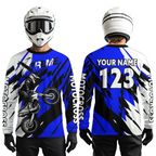 Custom Blue Motocross Racing Jersey Custom Dirt Bike Off road Shirt