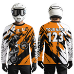 Custom Orange Motocross Racing Jersey Custom Dirt Bike Off road Shirt