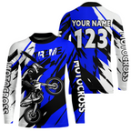 Custom Blue Motocross Racing Jersey Custom Dirt Bike Off road Shirt