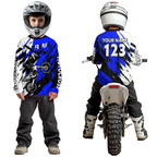Custom Blue Motocross Racing Jersey Custom Dirt Bike Off road Shirt