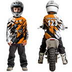 Custom Orange Motocross Racing Jersey Custom Dirt Bike Off road Shirt