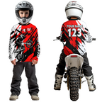 Custom Red Motocross Racing Jersey Custom Dirt Bike Off road Shirt