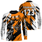 Custom Orange Motocross Racing Jersey Custom Dirt Bike Off road Shirt