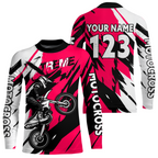 Custom Pink Motocross Racing Jersey Custom Dirt Bike Off road Shirt