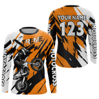 Custom Orange Motocross Racing Jersey Custom Dirt Bike Off road Shirt