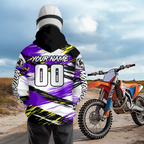 Purple Motocross Hoodie Custom for Adult Dirt Bike Racing Hoodie Shirt