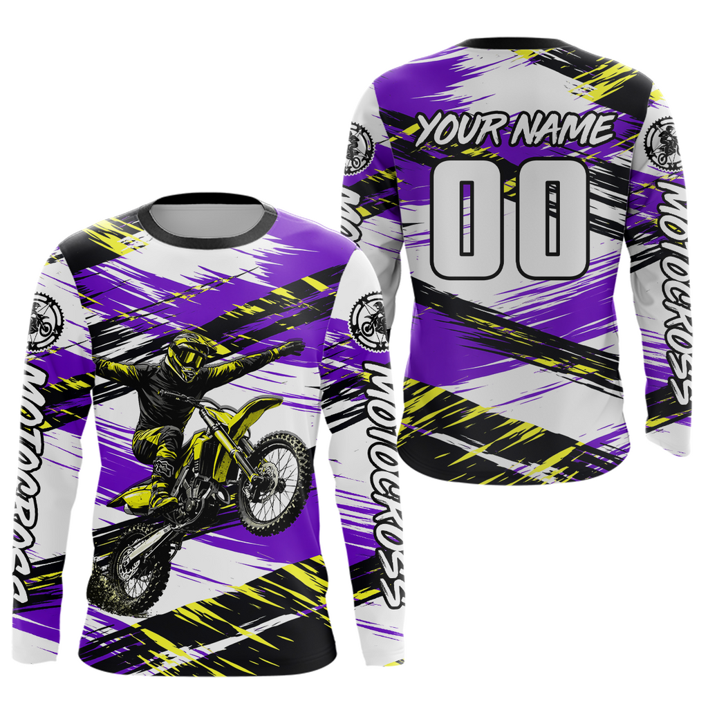 Custom Purple Motocross Jersey Dirt Bike Racing Jersey Riding Shirt