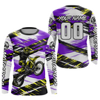 Custom Purple Motocross Jersey Dirt Bike Racing Jersey Riding Shirt