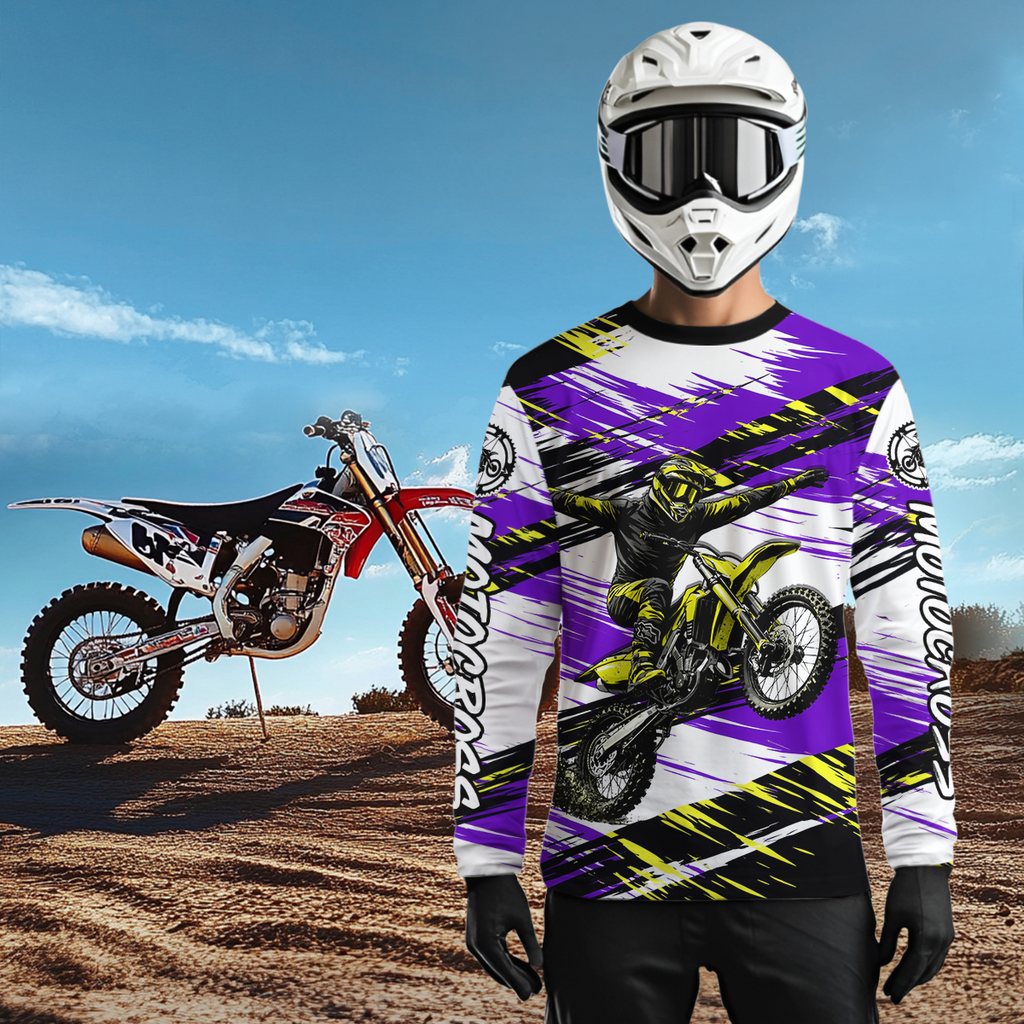 Custom Purple Motocross Jersey Dirt Bike Racing Jersey Riding Shirt