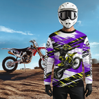 Custom Purple Motocross Jersey Dirt Bike Racing Jersey Riding Shirt