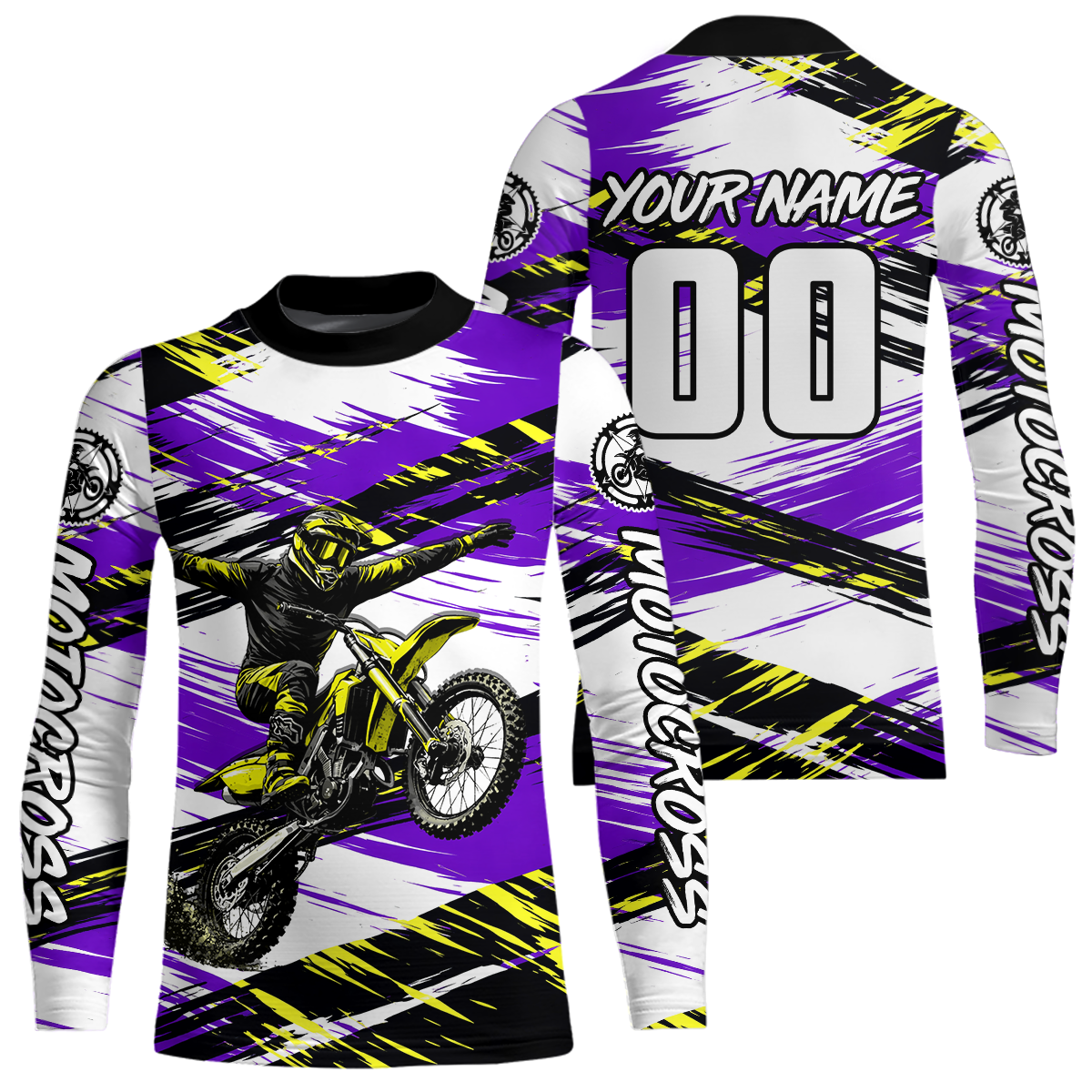 Custom Purple Motocross Jersey Dirt Bike Racing Jersey Riding Shirt