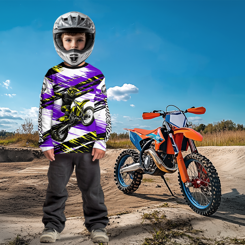 Custom Purple Motocross Jersey Dirt Bike Racing Jersey Riding Shirt