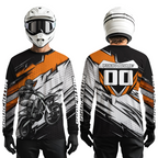 Orange Motocross Jersey Dirt Bike Jersey Motorcycle Riding Shirt