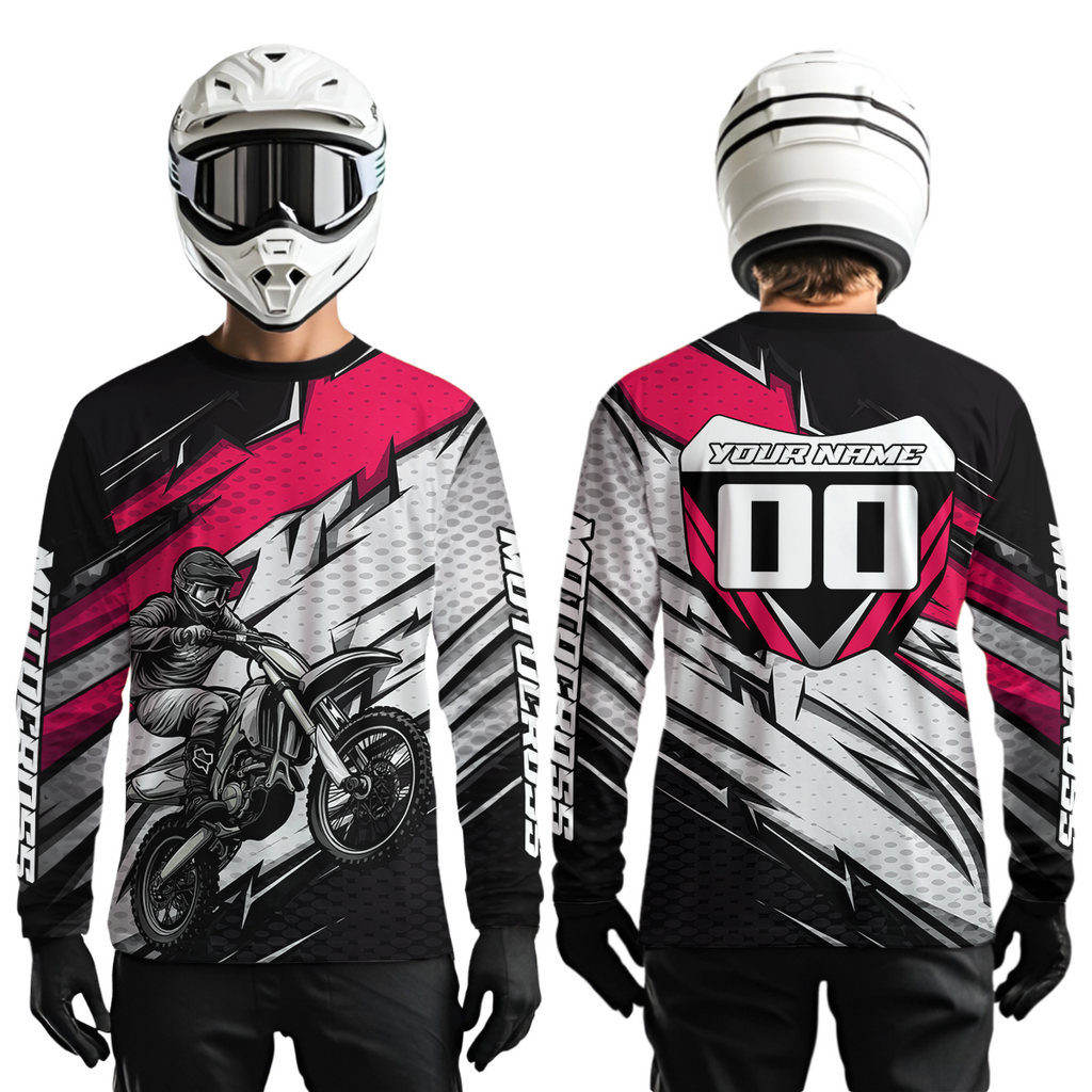 Pink Motocross Jersey Dirt Bike Jersey Motorcycle Riding Shirt
