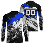 Blue Motocross Jersey Dirt Bike Jersey Motorcycle Riding Shirt