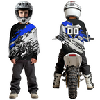 Blue Motocross Jersey Dirt Bike Jersey Motorcycle Riding Shirt