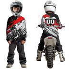 Red Motocross Jersey Dirt Bike Jersey Motorcycle Riding Shirt