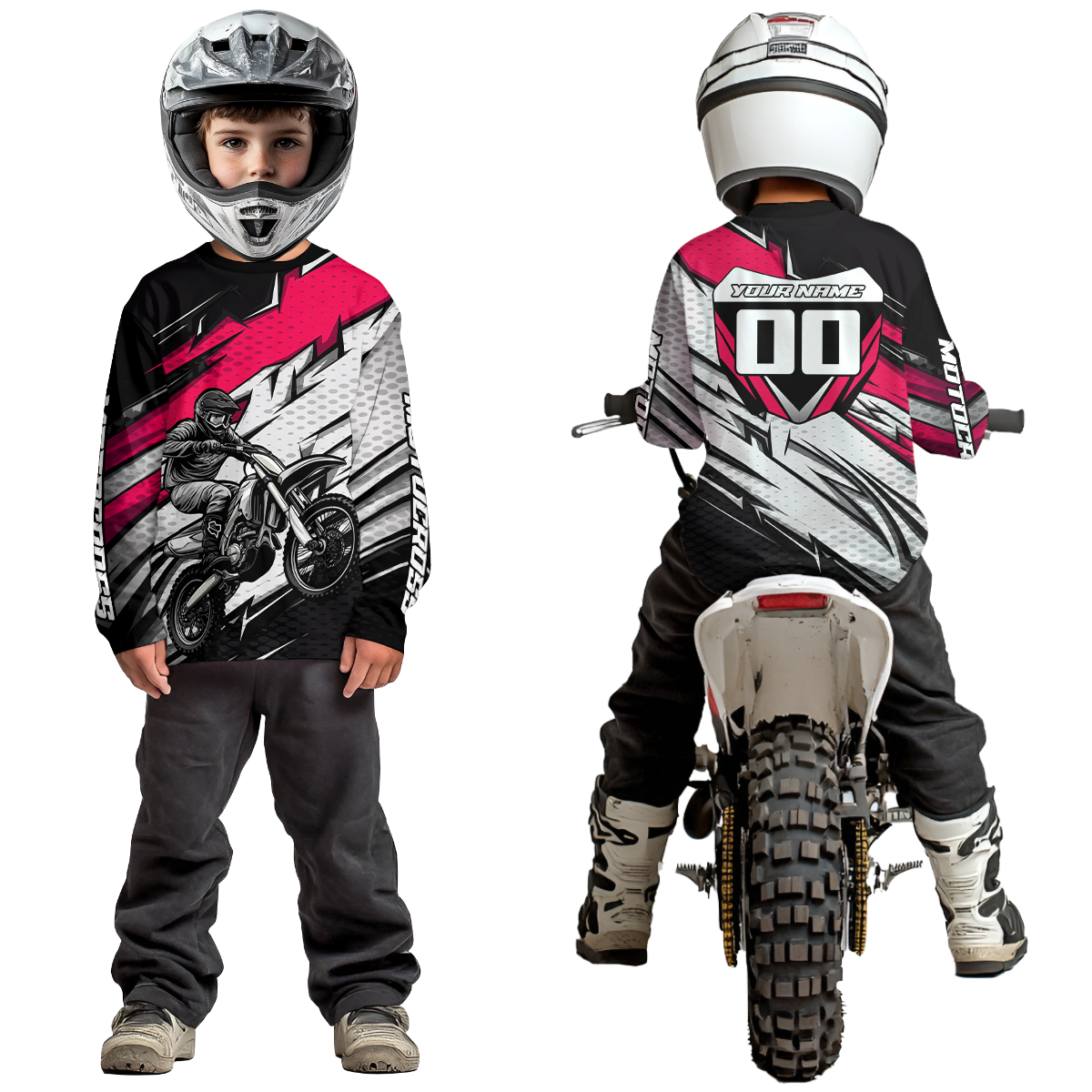 Pink Motocross Jersey Dirt Bike Jersey Motorcycle Riding Shirt