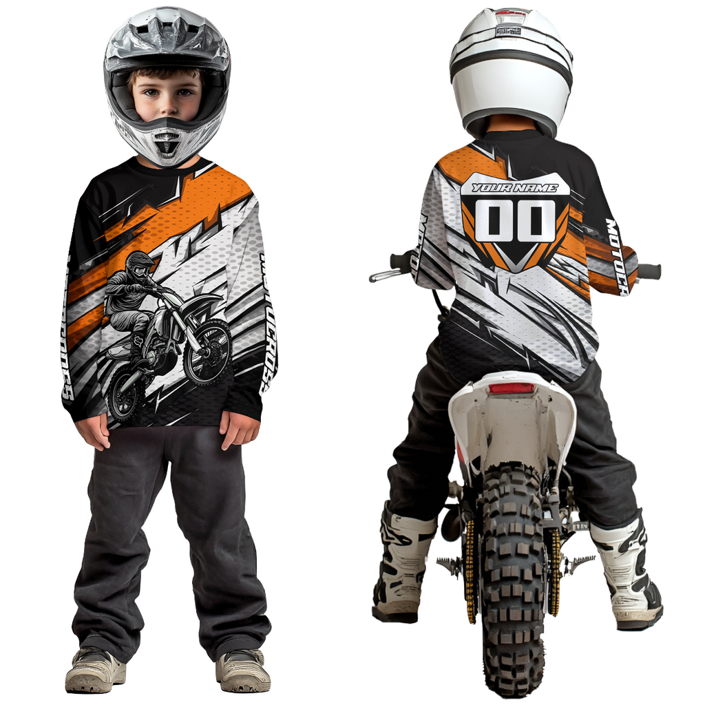 Orange Motocross Jersey Dirt Bike Jersey Motorcycle Riding Shirt