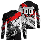 Red Motocross Jersey Dirt Bike Jersey Motorcycle Riding Shirt