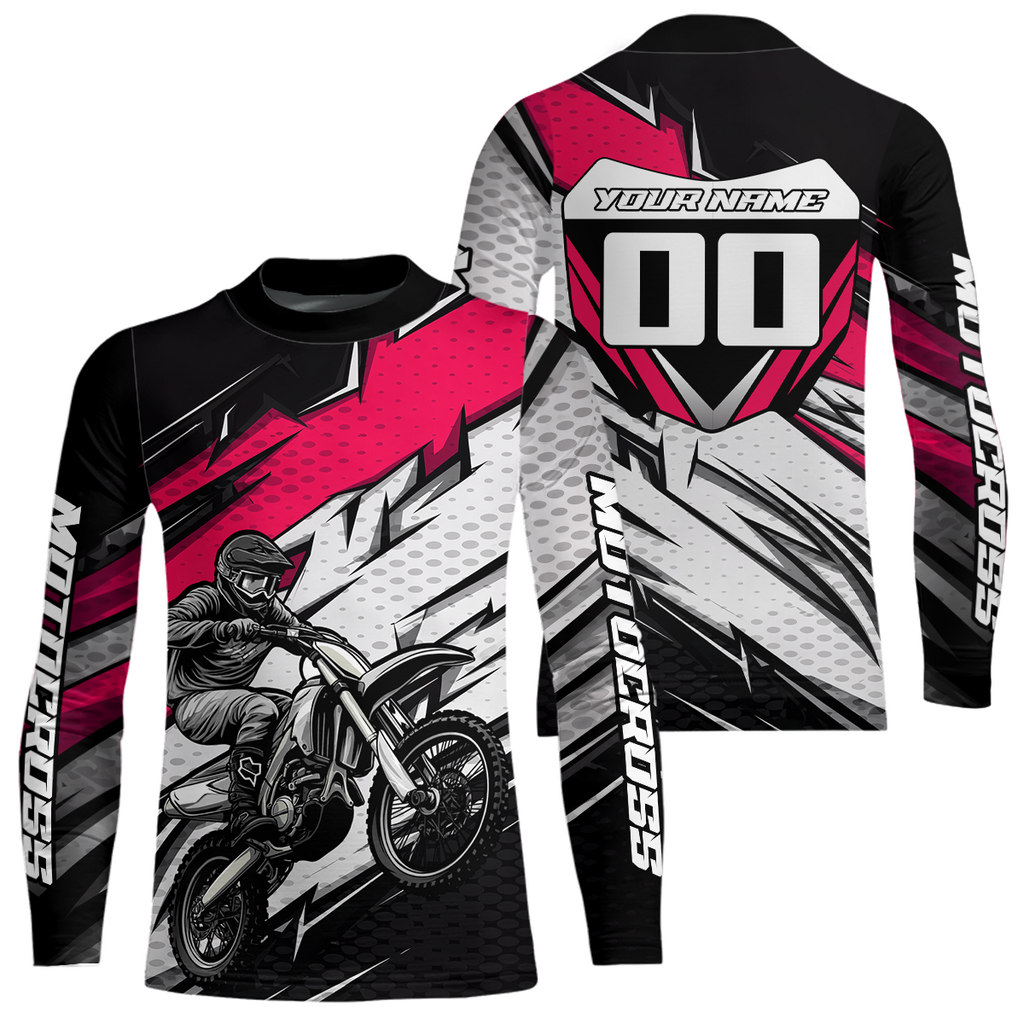Pink Motocross Jersey Dirt Bike Jersey Motorcycle Riding Shirt