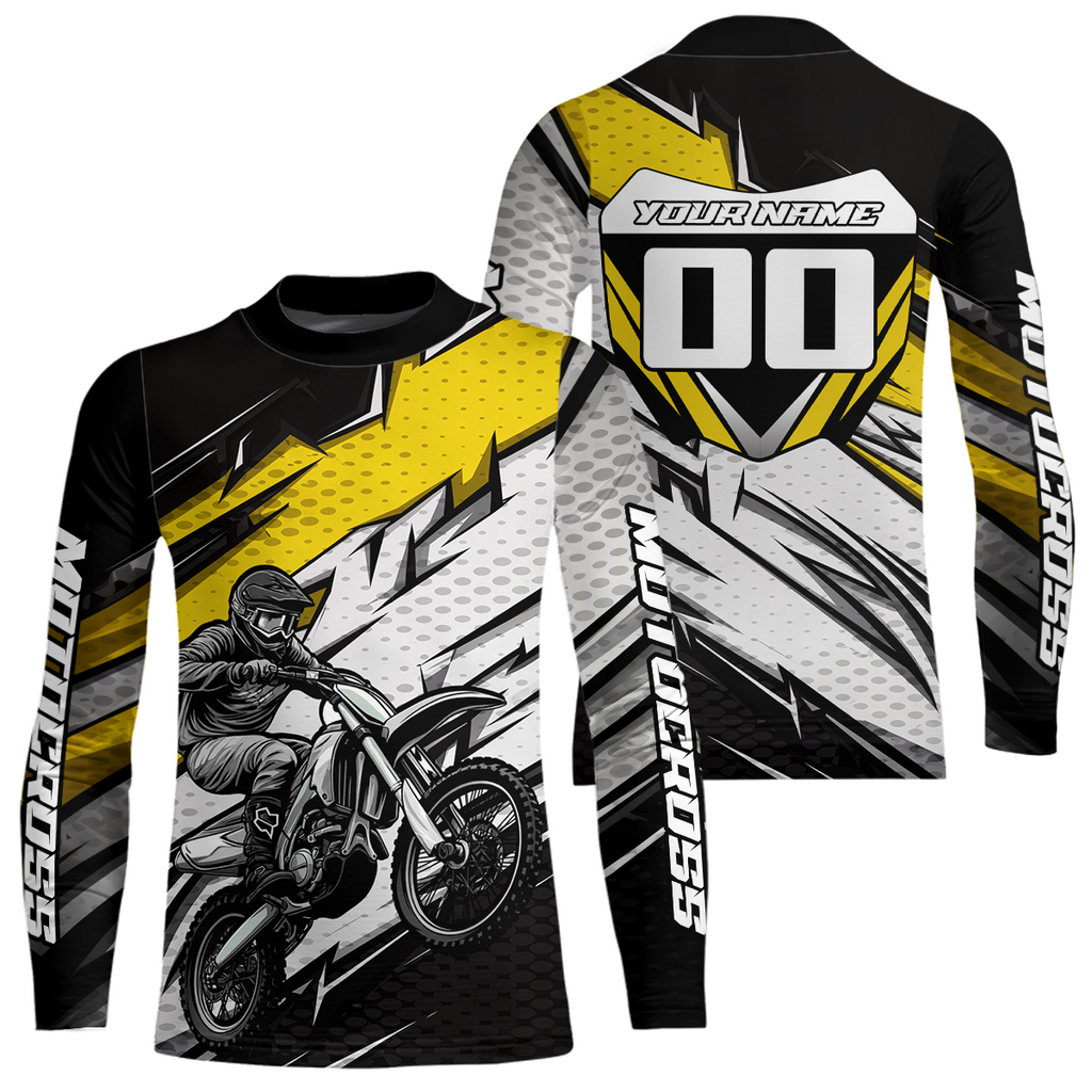 Yellow Motocross Jersey Dirt Bike Jersey Motorcycle Riding Shirt