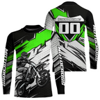 Green Motocross Jersey Dirt Bike Jersey Motorcycle Riding Shirt