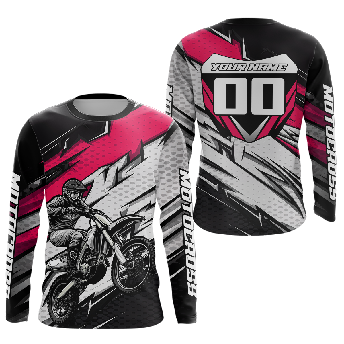 Pink Motocross Jersey Dirt Bike Jersey Motorcycle Riding Shirt