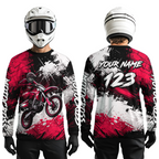 Custom Pink Motocross Jersey Adult Dirt Bike Shirts Riding Shirt