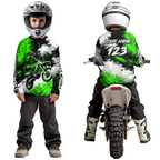Custom Green Motocross Jersey Adult Dirt Bike Shirts Riding Shirt