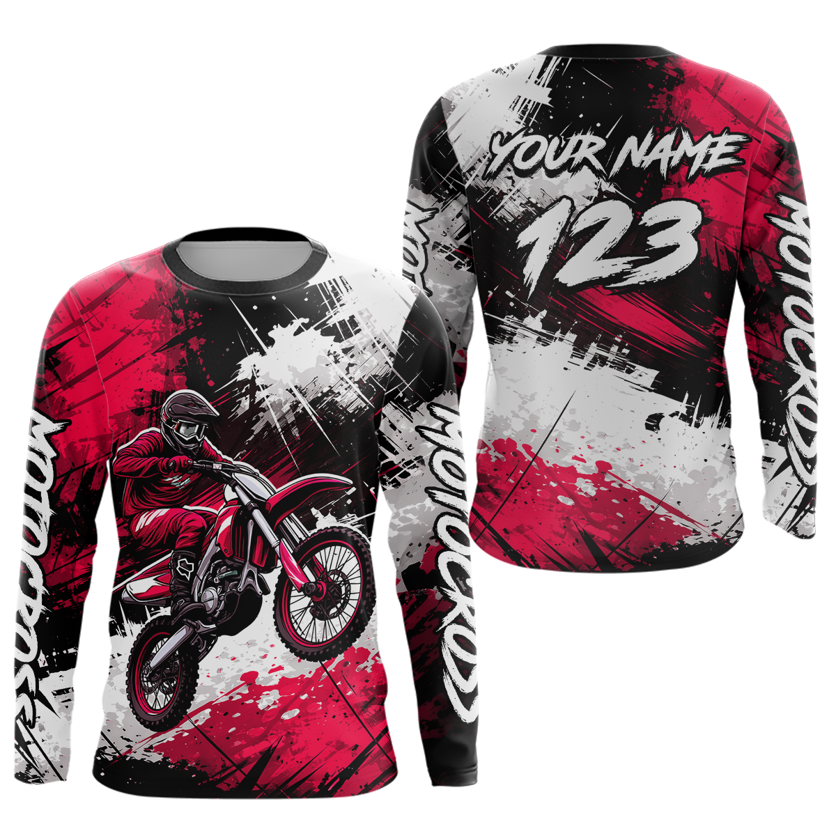 Custom Pink Motocross Jersey Adult Dirt Bike Shirts Riding Shirt