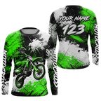 Custom Green Motocross Jersey Adult Dirt Bike Shirts Riding Shirt