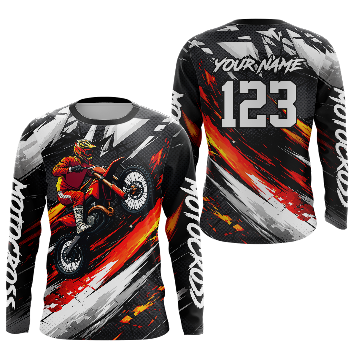 Custom Motocross Jersey Dirt Bike Shirts Motorcycle Riding Shirt