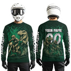 Green Dinosaur Motocross Jersey Dirt Bike Shirts Racing Jersey