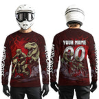Red Dinosaur Motocross Jersey Dirt Bike Shirts Racing Jersey