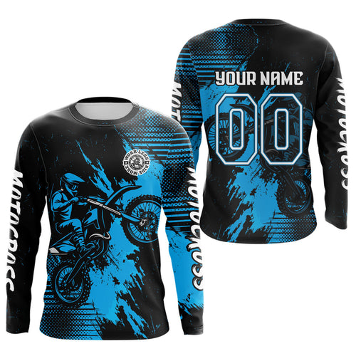Blue Motocross Jersey Custom Dirt Bike Shirts Motorcycle Jersey
