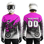 Purple Motocross Jersey Custom Dirt Bike Shirts Motorcycle Riding Shirt
