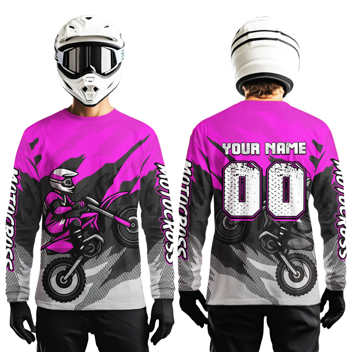Purple Motocross Jersey Custom Dirt Bike Shirts Motorcycle Riding Shirt