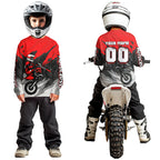 Red Motocross Jersey Custom Dirt Bike Shirts Motorcycle Riding Shirt